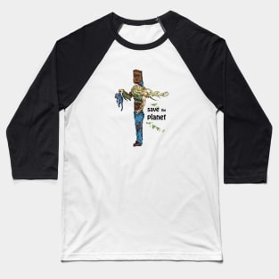 BagMan wants to save the planet Baseball T-Shirt